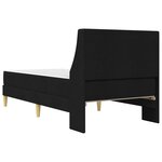 vidaXL Cadre de lit avec matelas Noir 90 x 200 cm Polyester