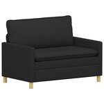 vidaXL Canapé 2 place Noir 126 x 81 x 87 5 cm Tissu