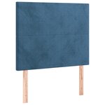 vidaXL Cadre de lit avec tête de lit Bleu foncé 90x190 cm Velours