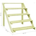 vidaXL Support de jardinière 80x80x80 cm Bois de pin imprégné