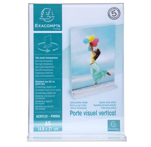 Porte-visuel Droit Vertical A5 - Cristal - X 30 - Exacompta