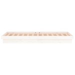 vidaXL Cadre de lit à LED sans matelas blanc 100x200 cm bois massif