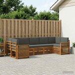 vidaXL Ensemble de canapé d'angle 6 Pièces Naturel et Anthracite