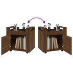 vidaXL Chariot de bureau Chêne marron 60x45x60 cm Bois d'ingénierie