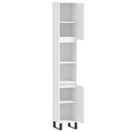 vidaXL Armoire de salle de bain blanc 30x30x190 cm bois d'ingénierie