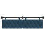 vidaXL Tête de lit suspendue Bleu Velours