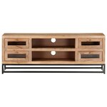 vidaXL Meuble TV 110x30x40 cm Bois d'acacia massif