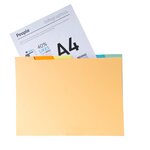 Paquet De 10x6 Chemises Compartiments A Onglets Pour Tiroir Super 210 - 24x32cm - Couleurs Assorties - Exacompta