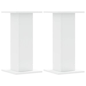 vidaXL Supports pour plantes 2 Pièces blanc 30x30x60 cm bois d'ingénierie