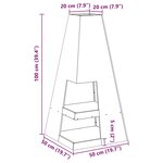 vidaXL Braise Noir 50 x 50 x 100 cm Acier