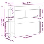 vidaXL Cabinet de Tête de Lit Chêne fumé Bois d’ingénierie