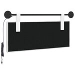 vidaXL Tête de lit suspendue Avec lumière LED Blanc Tissu