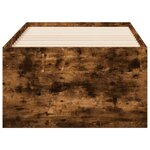 vidaXL Lit de jour et tiroirs chêne fumé 100x200 cm bois d'ingénierie