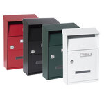 Boîte aux Lettres en Acier  Up D-2006/V  Fenêtres Transparentes  Vert