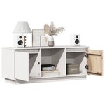 vidaXL Meuble TV Blanc 110 5x35x44 cm Bois de pin massif