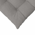 vidaXL Coussins de siège 2 Pièces Taupe 40 x 40 x 6 cm tissu