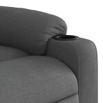 vidaXL Fauteuil inclinable Gris foncé Tissu