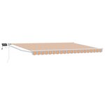vidaXL Store rétractable manuel avec LEDs Bleu Orange Blanc 4 × 3 m