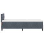Lit box spring vidaXL avec matelas et LED Gris foncé 80x200 cm Velours