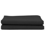 vidaXL Toile de rechange pour store banne Noir 10 x 1.6 m tissu