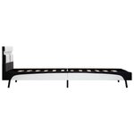 vidaXL Cadre de lit avec LED sans matelas blanc et noir 90x200 cm