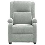 vidaXL Fauteuil de massage gris clair velours
