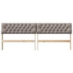 vidaXL Tête de lit capitonnée Taupe 200 cm Pin massif