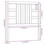 vidaXL Tête de lit Blanc 81x4x100 cm Bois massif de pin