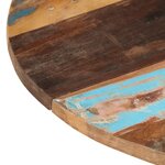 vidaXL Dessus de table rond 80 cm 25-27 mm Bois de récupération solide