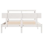 vidaXL Cadre de lit sans matelas blanc 140x200 cm bois de pin massif