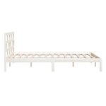 vidaXL Cadre de lit sans matelas blanc bois massif 120x200 cm