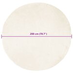 vidaXL Tapis en Peau de Mouton Synthétique Blanc 200 x 200 cm