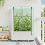 vidaXL Jardinière surélevée avec housse aspect rotin 80x40x138 cm