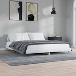 vidaXL Cadre de lit blanc brillant 140x200 cm bois d'ingénierie