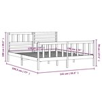 vidaXL Cadre de lit 135x190 cm Double Bois massif