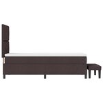 vidaXL Lit à ressorts avec matelas et banc brun foncé 80x200 cm Tissu