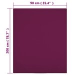 vidaXL Drap-housse Jersey Bordeaux 90x200 cm Coton