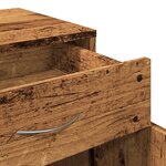 vidaXL Armoire à roulettes vieux bois 45x38x54 cm bois d'ingénierie