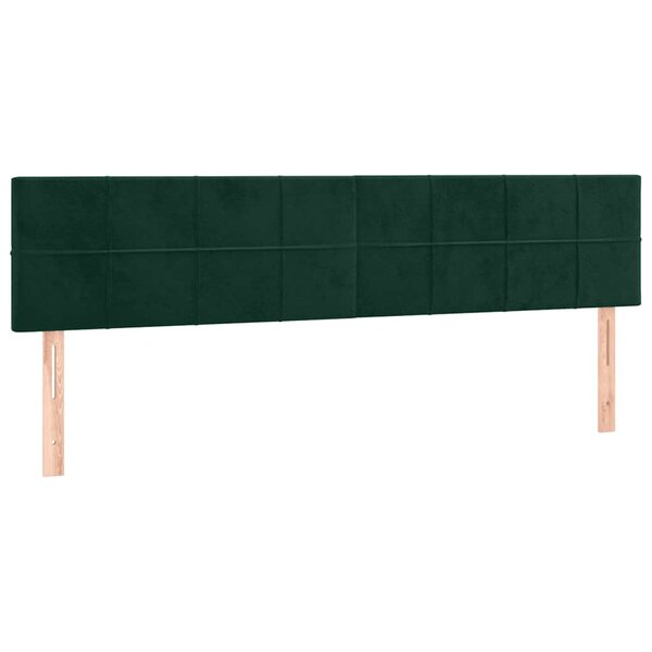 vidaXL Têtes de lit 2 Pièces Vert foncé 80x5x78/88 cm Velours