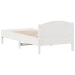 vidaXL Cadre de lit sans matelas blanc 75x190 cm bois de pin massif