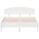 vidaXL Cadre de lit sans matelas blanc 135x190 cm bois de pin massif