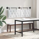 vidaXL Tête de lit suspendue Blanc Tissu