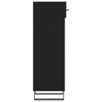vidaXL Armoire à chaussures noir 30x35x105 cm bois d'ingénierie