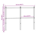 vidaXL Tête de lit de remplacement chêne fumé 120 cm bois d'ingénierie et acier