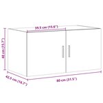 vidaXL Armoire murale blanc 80x42 5x40 cm bois d'ingénierie