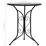 vidaXL Table de bistro mosaïque Gris 61 cm Céramique