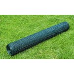 vidaXL Grillage à poule avec revêtement en PVC 25x0 75 m vert