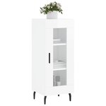 vidaXL Buffet Blanc brillant 34 5x34x90 cm Bois d'ingénierie