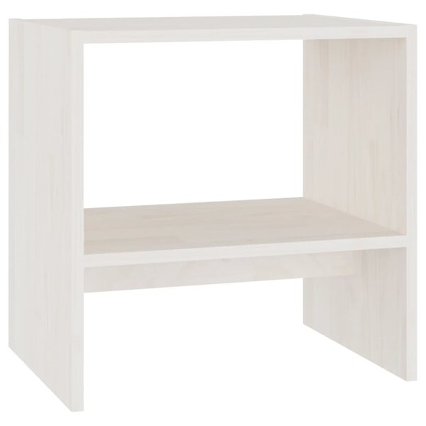 vidaXL Table de chevet Blanc 40x30 5x40 cm Bois de pin massif