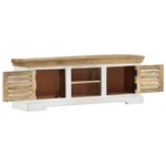 vidaXL Meuble TV 110x30x40 cm Bois massif de manguier